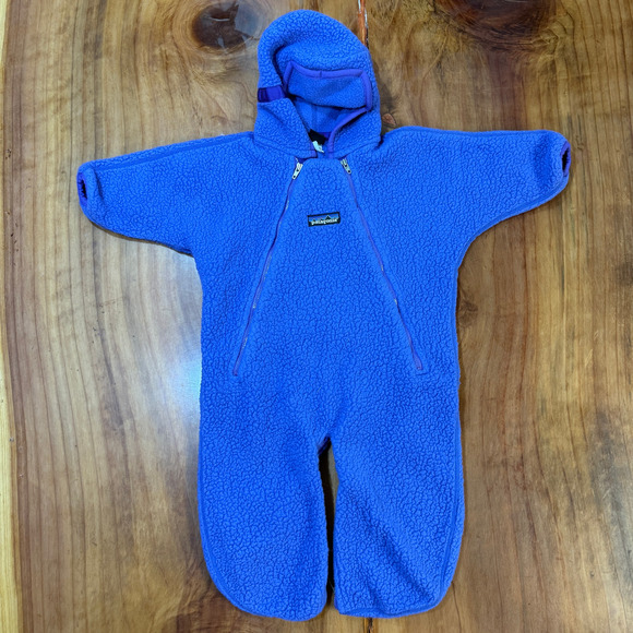 Vintage 90's Patagonia Snowsuit 12M Months Fleece Bunting USA J3-12 - Picture 1 of 5